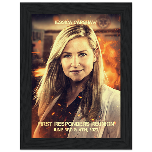 Poster premium en papier mat encadré en bois JESSICA CAPSHAW