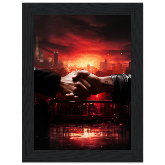 Poster premium en papier mat encadré en bois PARABATAI