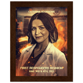 Poster premium en papier mat encadré en bois CATERINA SCORSONE