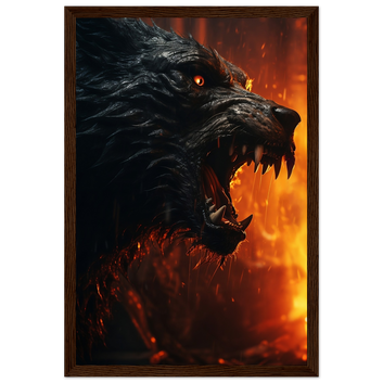 Poster premium en papier mat encadré en bois DOWNWORLDERS