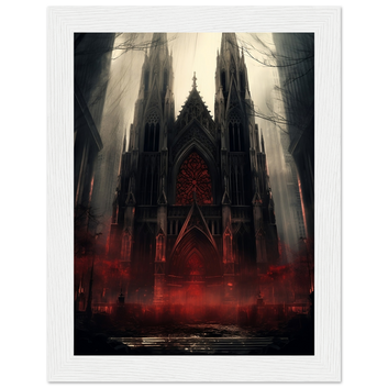 Poster premium en papier mat encadré en bois INSTITUTE