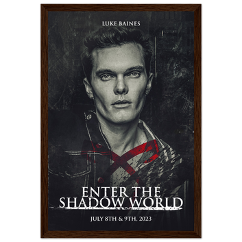 Poster premium en papier mat encadré en bois LUKE BAINES