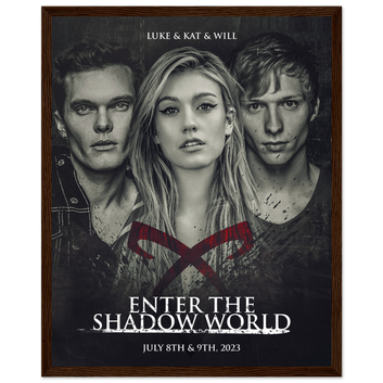 Poster premium en papier mat encadré en bois LUKE & KAT & WILL