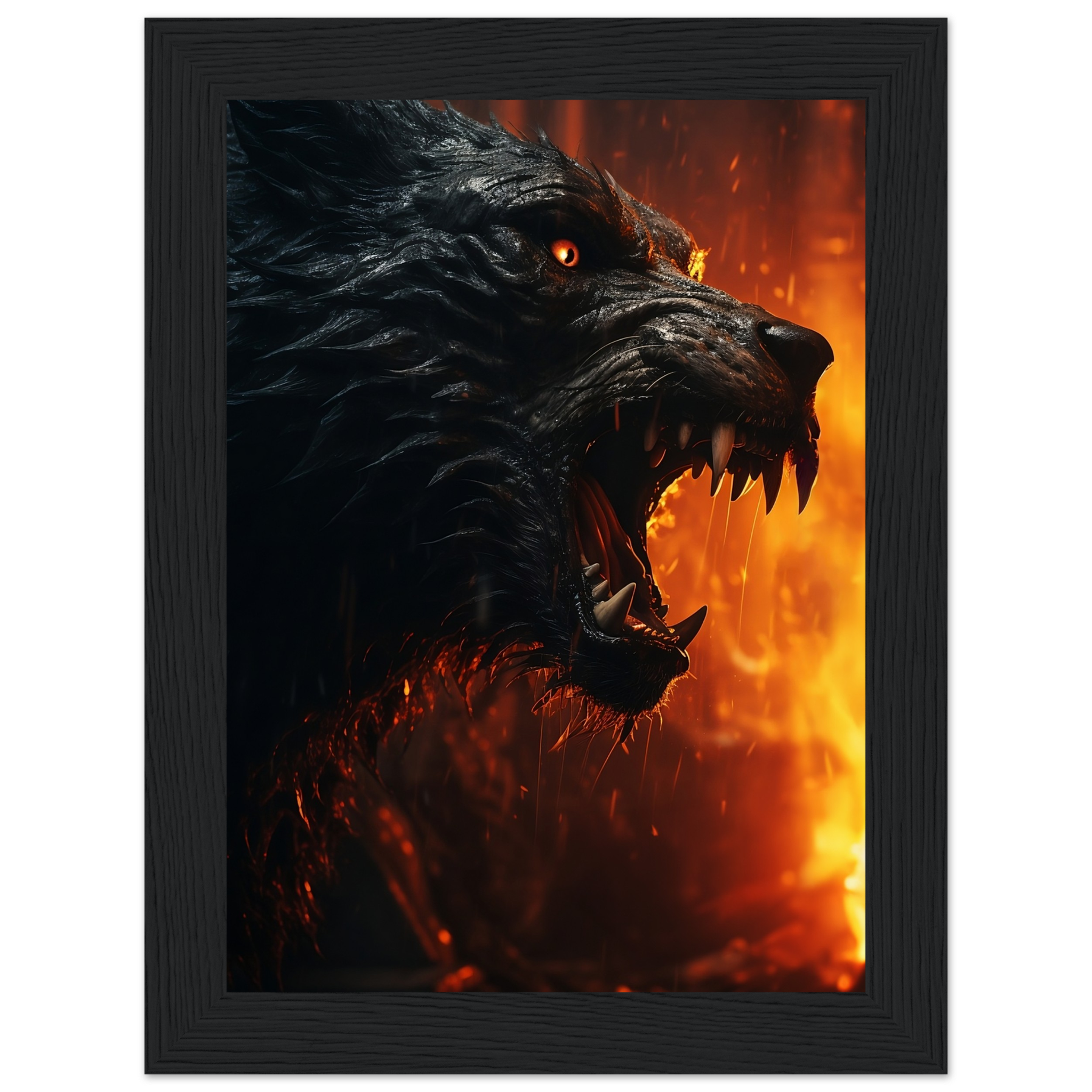 Poster premium en papier mat encadré en bois DOWNWORLDERS