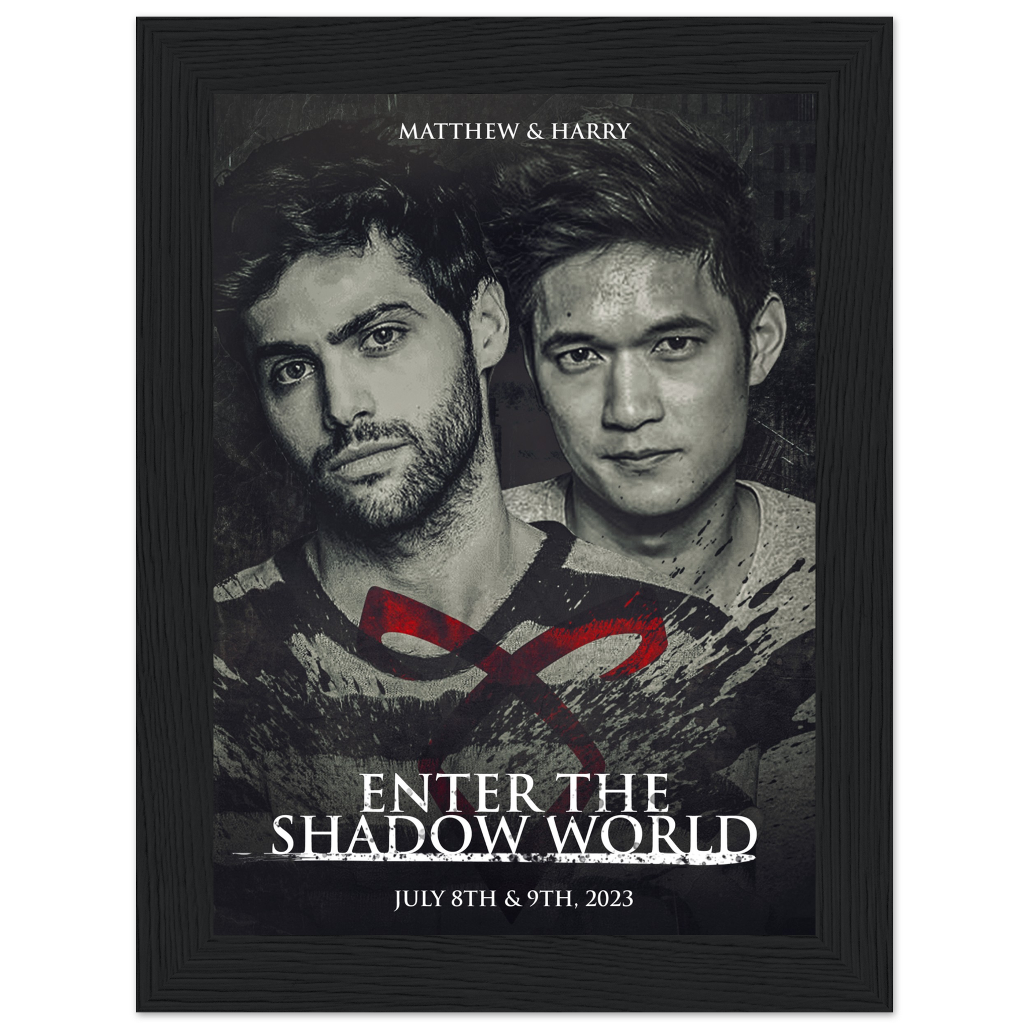 Poster premium en papier mat encadré en bois MATTHEW & HARRY
