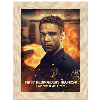 Poster premium en papier mat encadré en bois RAFAEL SILVA