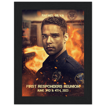 Poster premium en papier mat encadré en bois RAFAEL SILVA