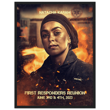 Poster premium en papier mat encadré en bois NATACHA KARAM