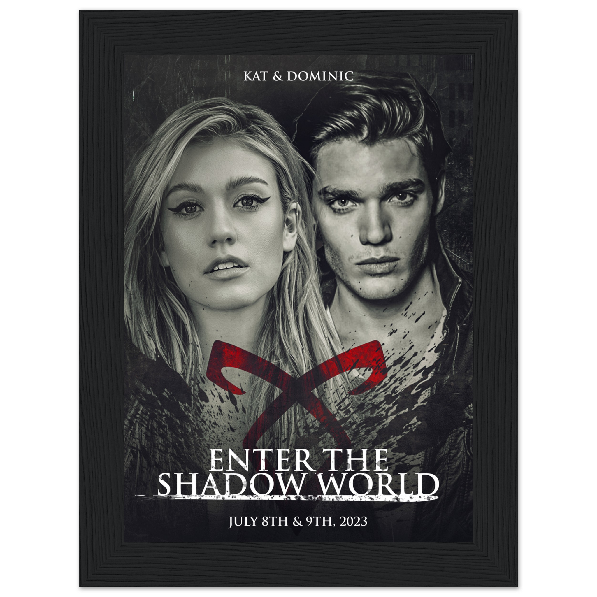 Poster premium en papier mat encadré en bois KAT & DOMINIC