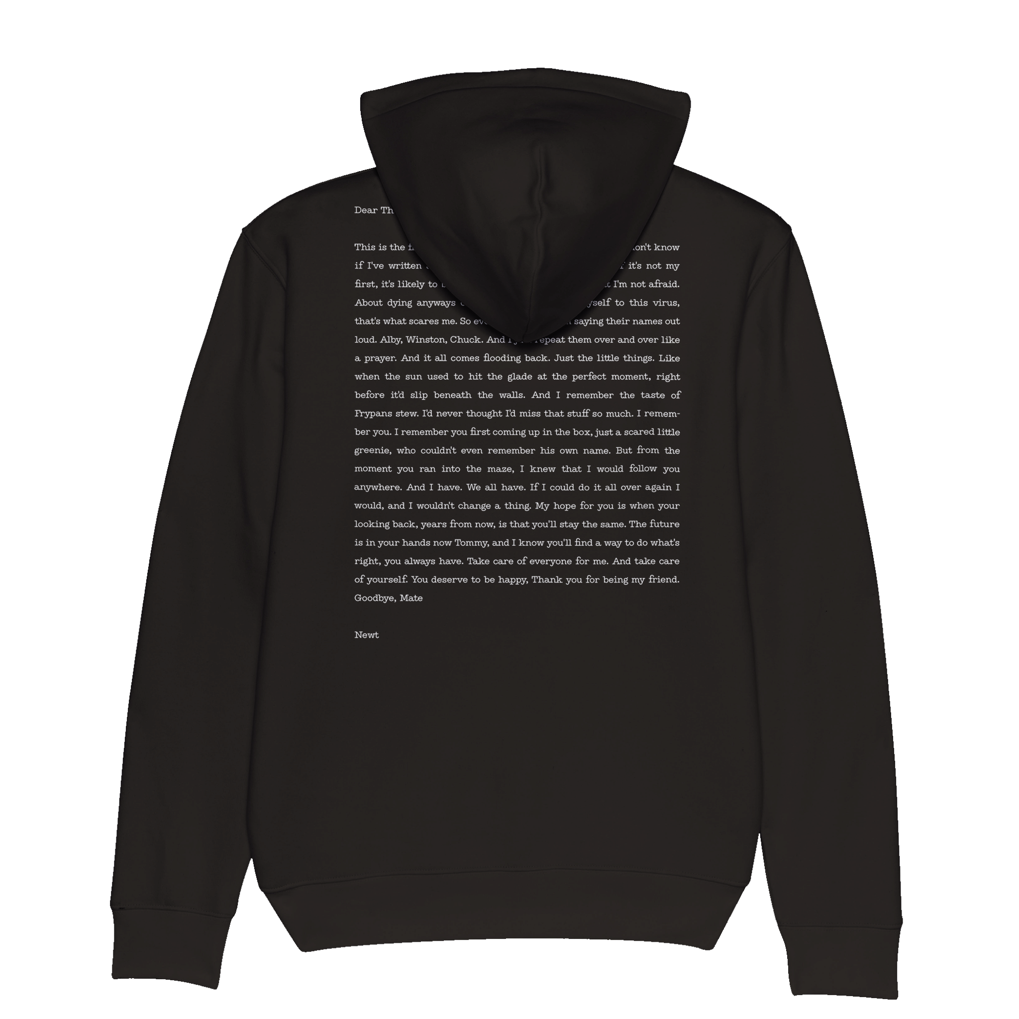 Sweat à capuche Lettre de Newt