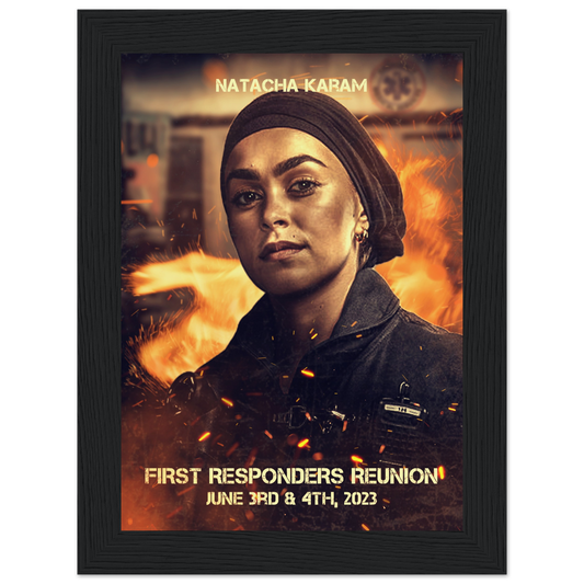 Poster premium en papier mat encadré en bois NATACHA KARAM