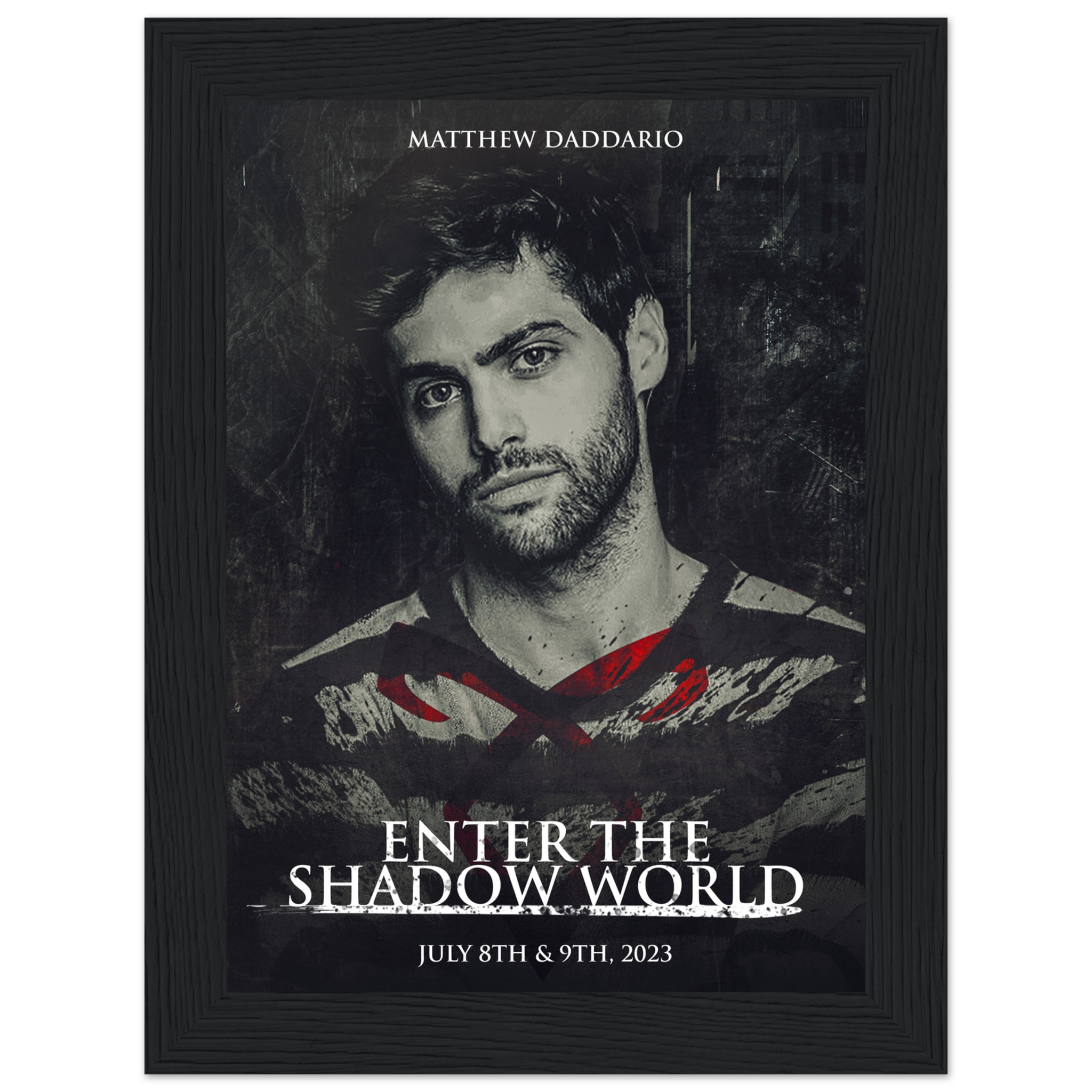 Poster premium en papier mat encadré en bois MATTHEW DADDARIO