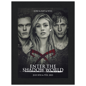 Poster premium en papier mat encadré en bois LUKE & KAT & WILL