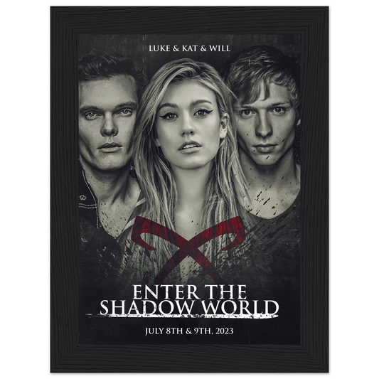 Poster premium en papier mat encadré en bois LUKE & KAT & WILL