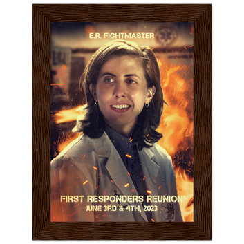 Poster premium en papier mat encadré en bois E.R. FIGHTMASTER