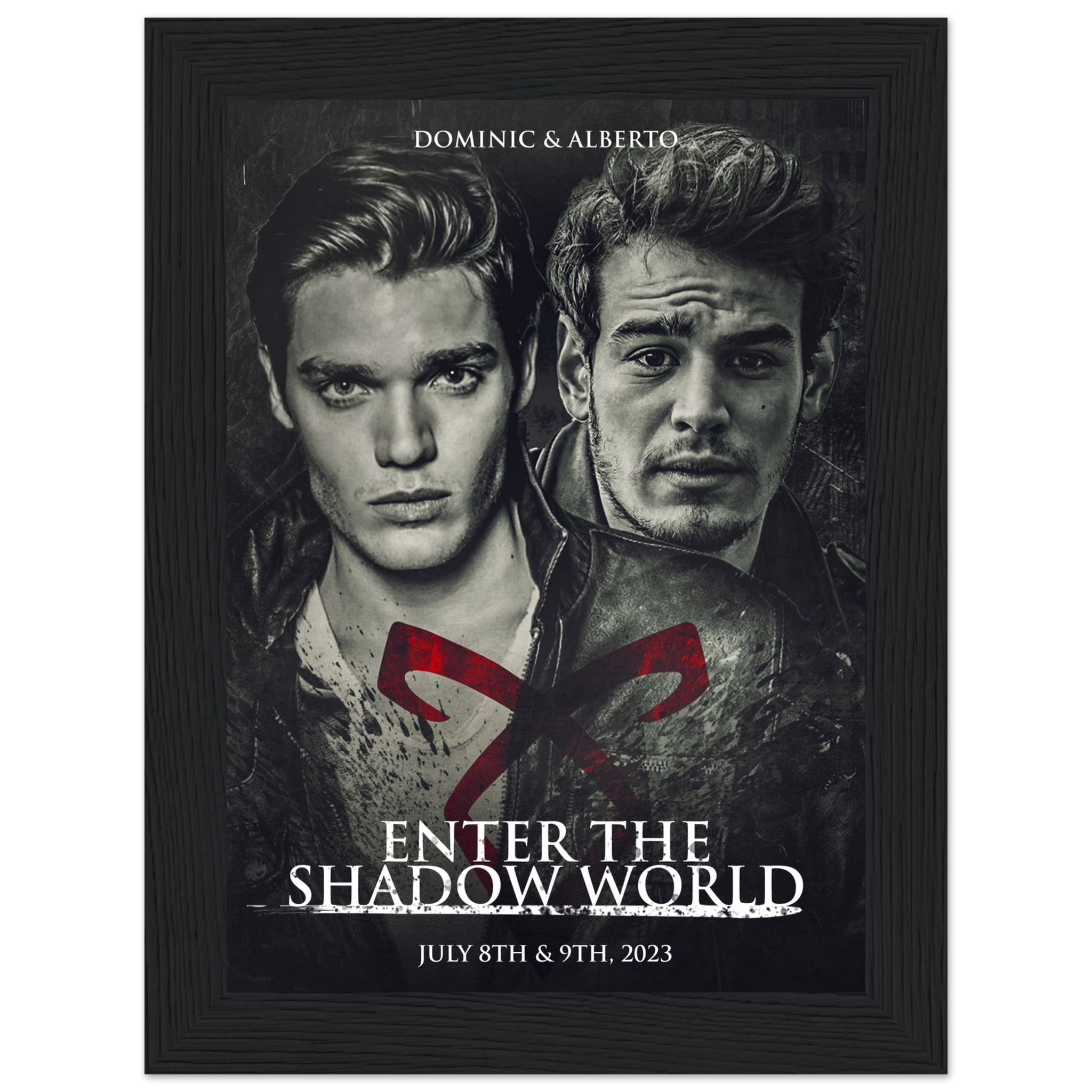 Poster premium en papier mat encadré en bois DOMINIC & ALBERTO