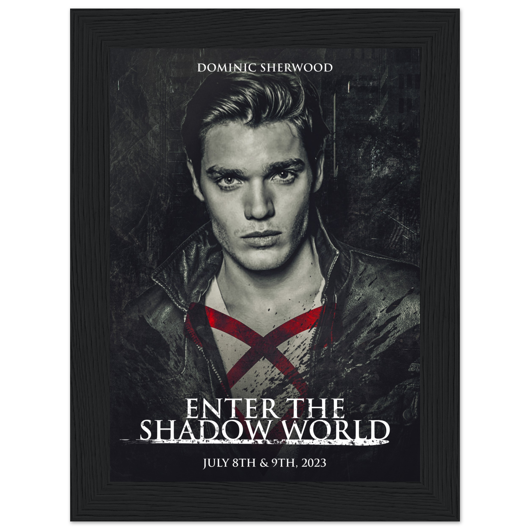 Poster premium en papier mat encadré en bois DOMINIC SHERWOOD