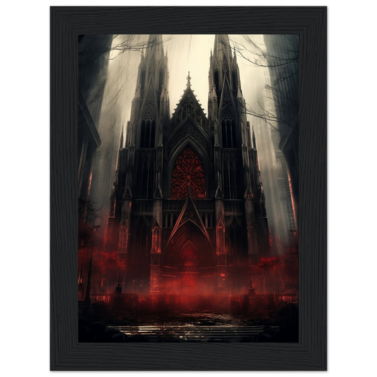 Poster premium en papier mat encadré en bois INSTITUTE