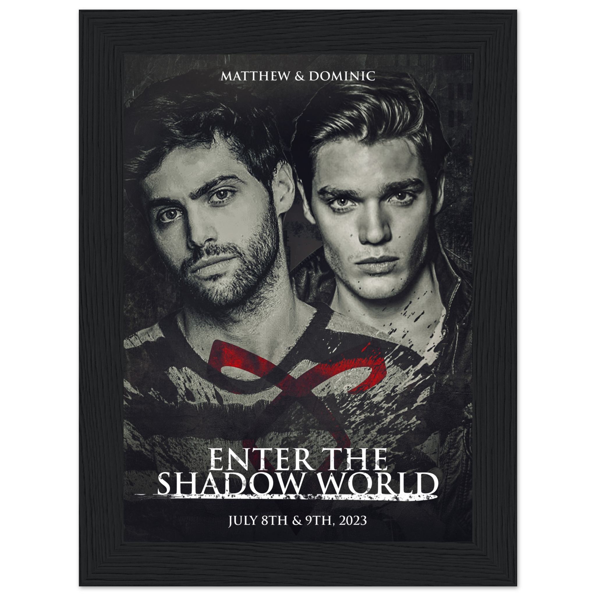 Poster premium en papier mat encadré en bois MATTHEW & DOMINIC