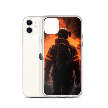 Coque pour iPhone® Firefighter in the flames