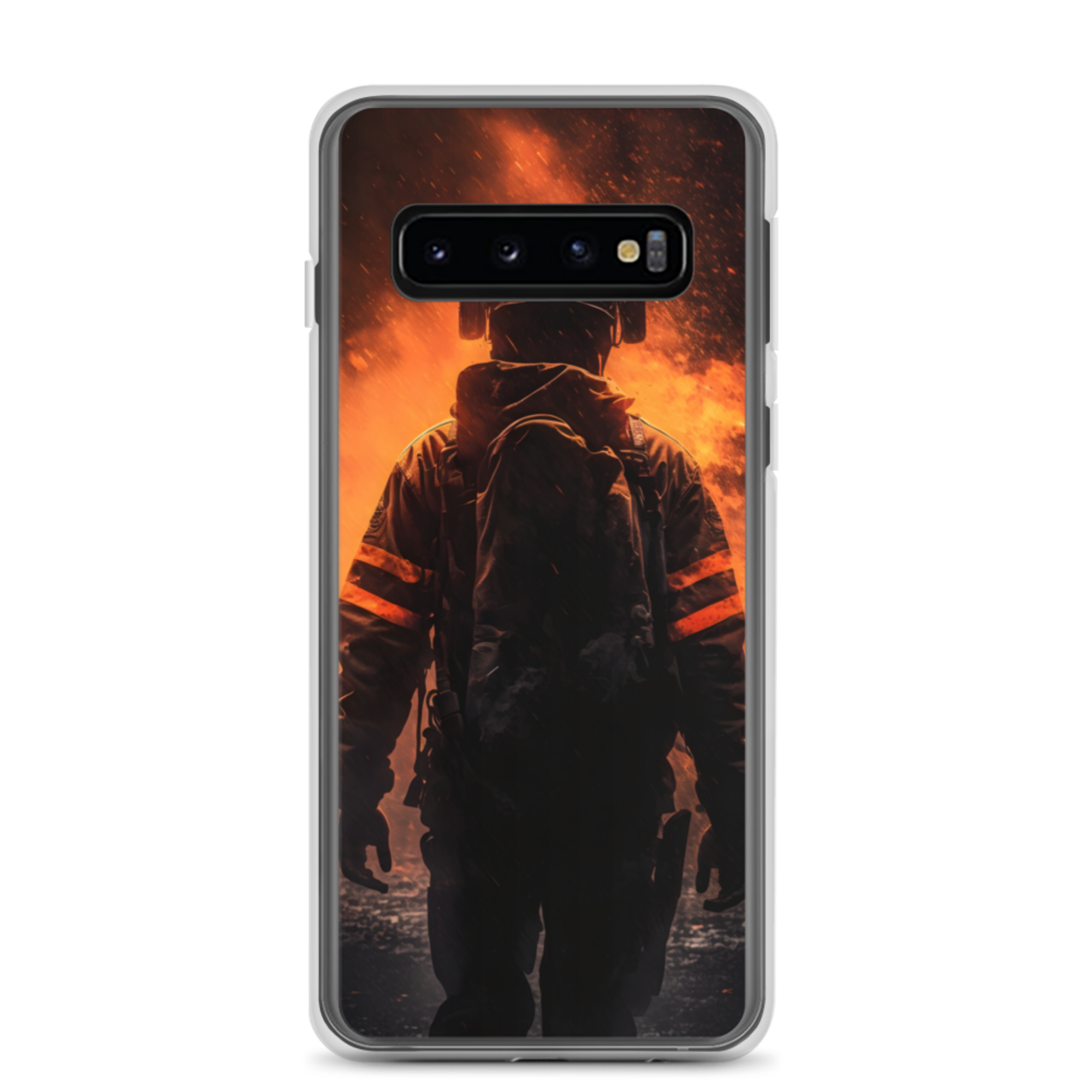 Coque Samsung® Firefighter in the flames