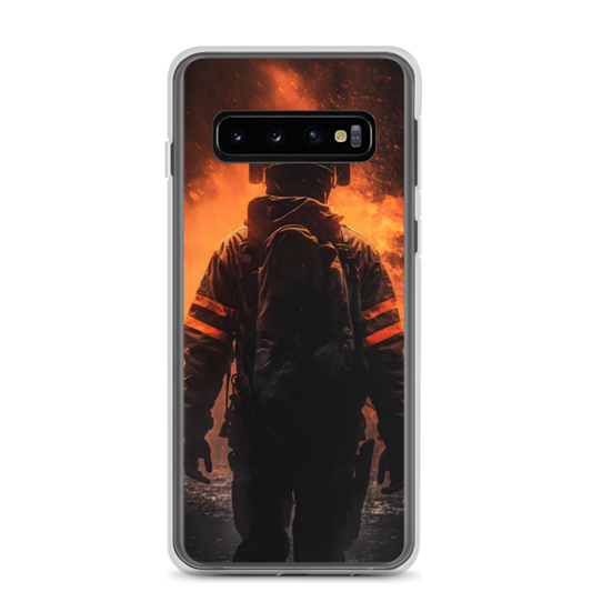 Coque Samsung® Firefighter in the flames
