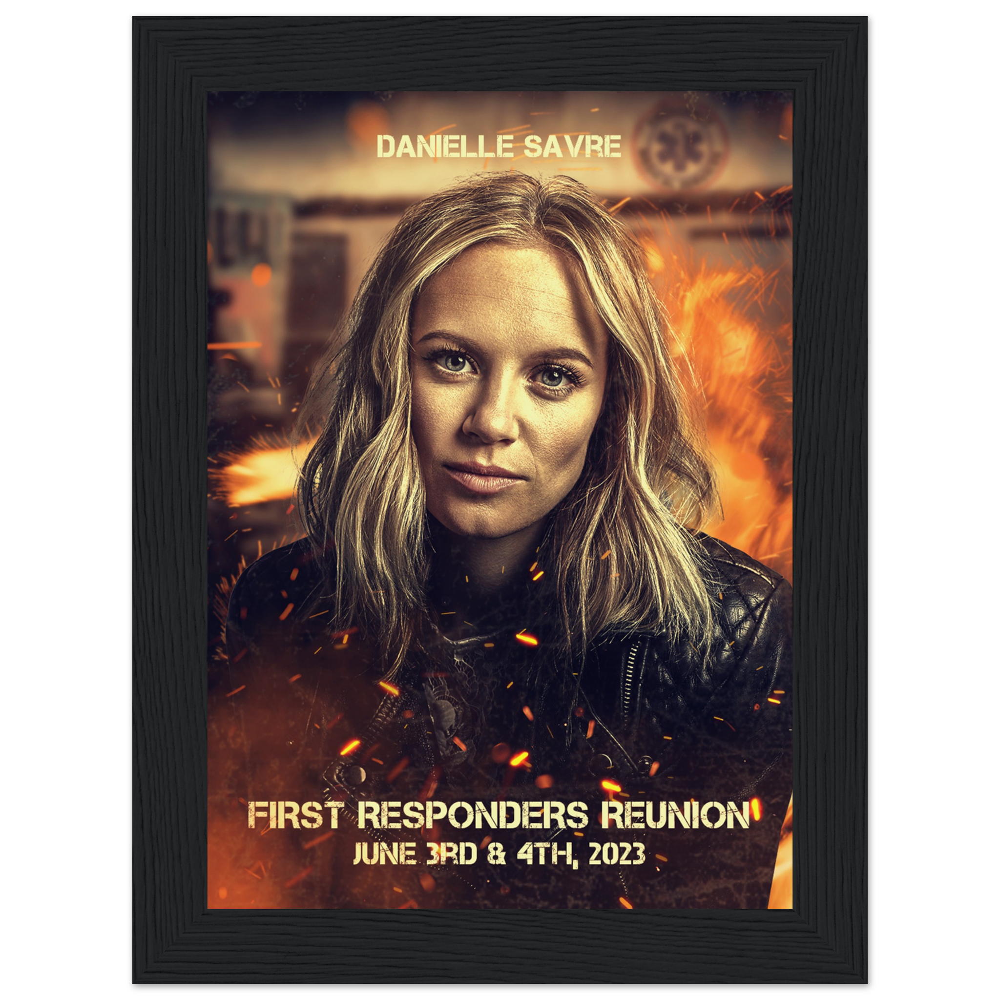 Poster premium en papier mat encadré en bois DANIELLE SAVRE