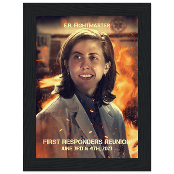 Poster premium en papier mat encadré en bois E.R. FIGHTMASTER