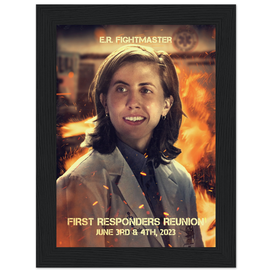 Poster premium en papier mat encadré en bois E.R. FIGHTMASTER