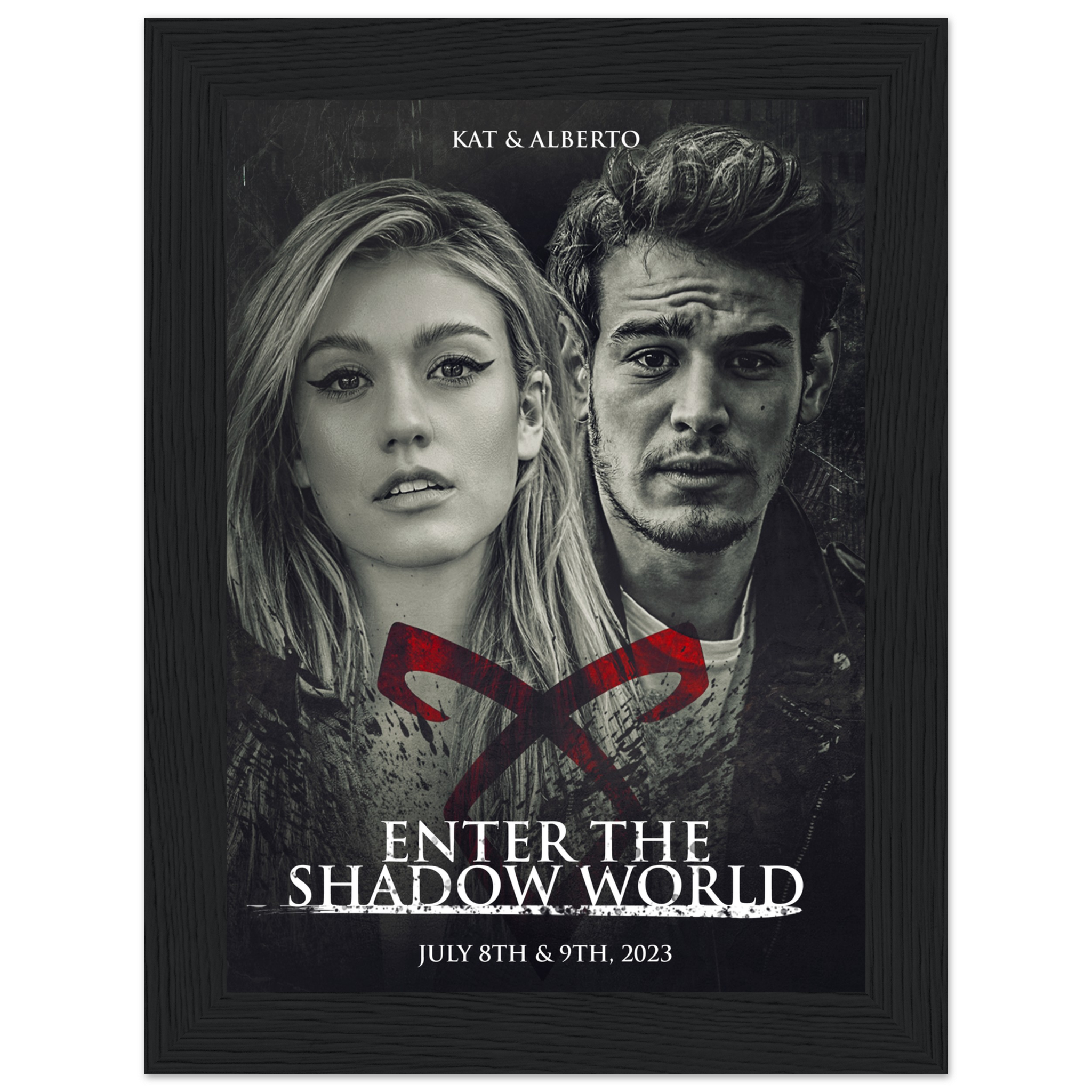 Poster premium en papier mat encadré en bois KAT & ALBERTO