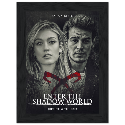 Poster premium en papier mat encadré en bois KAT & ALBERTO