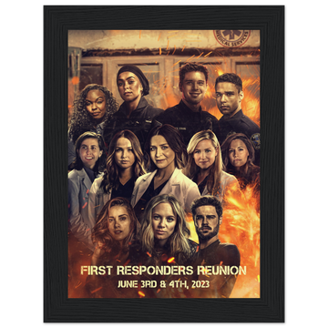 Poster premium en papier mat encadré en bois FRR