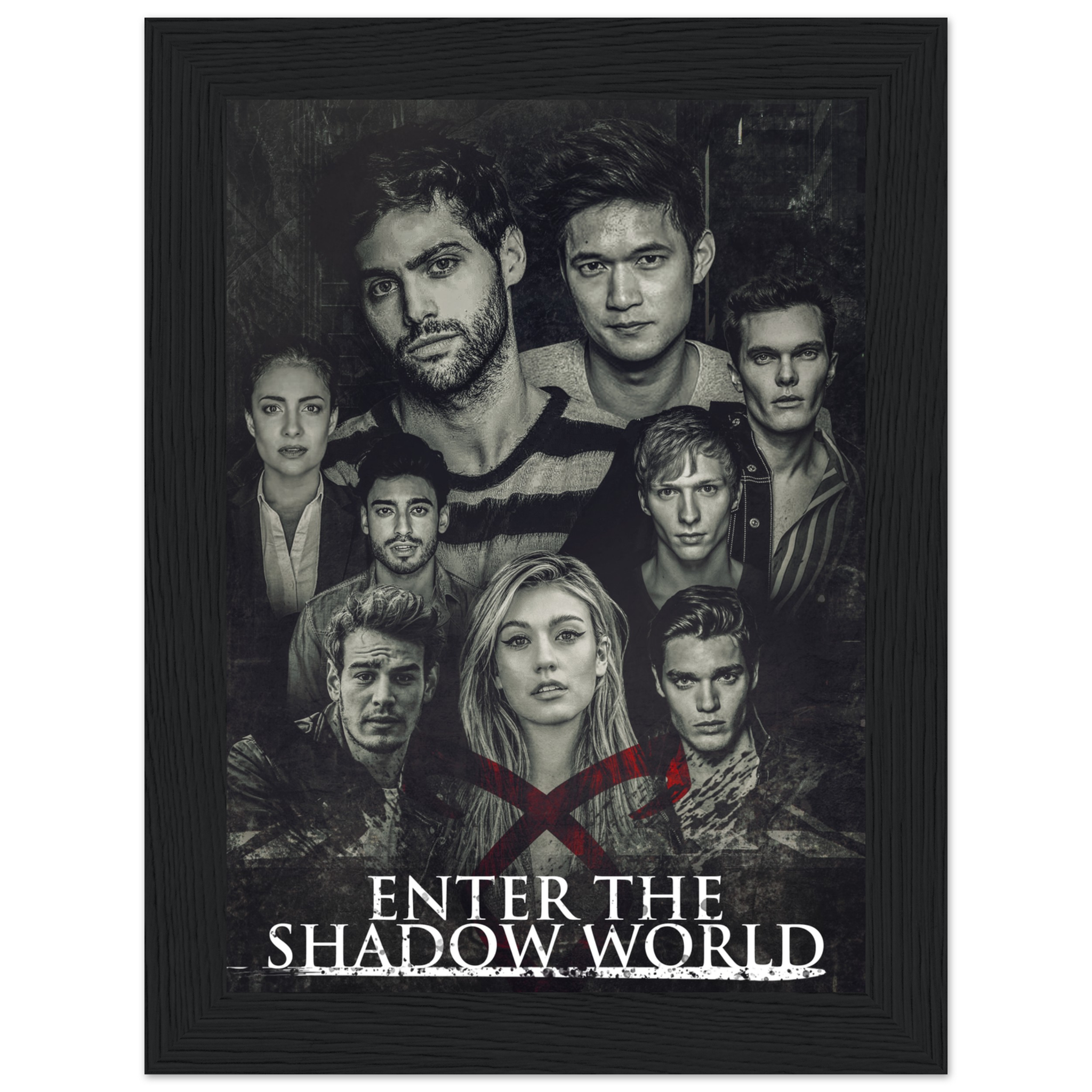 Poster premium en papier mat encadré en bois SHADOW FAMILY