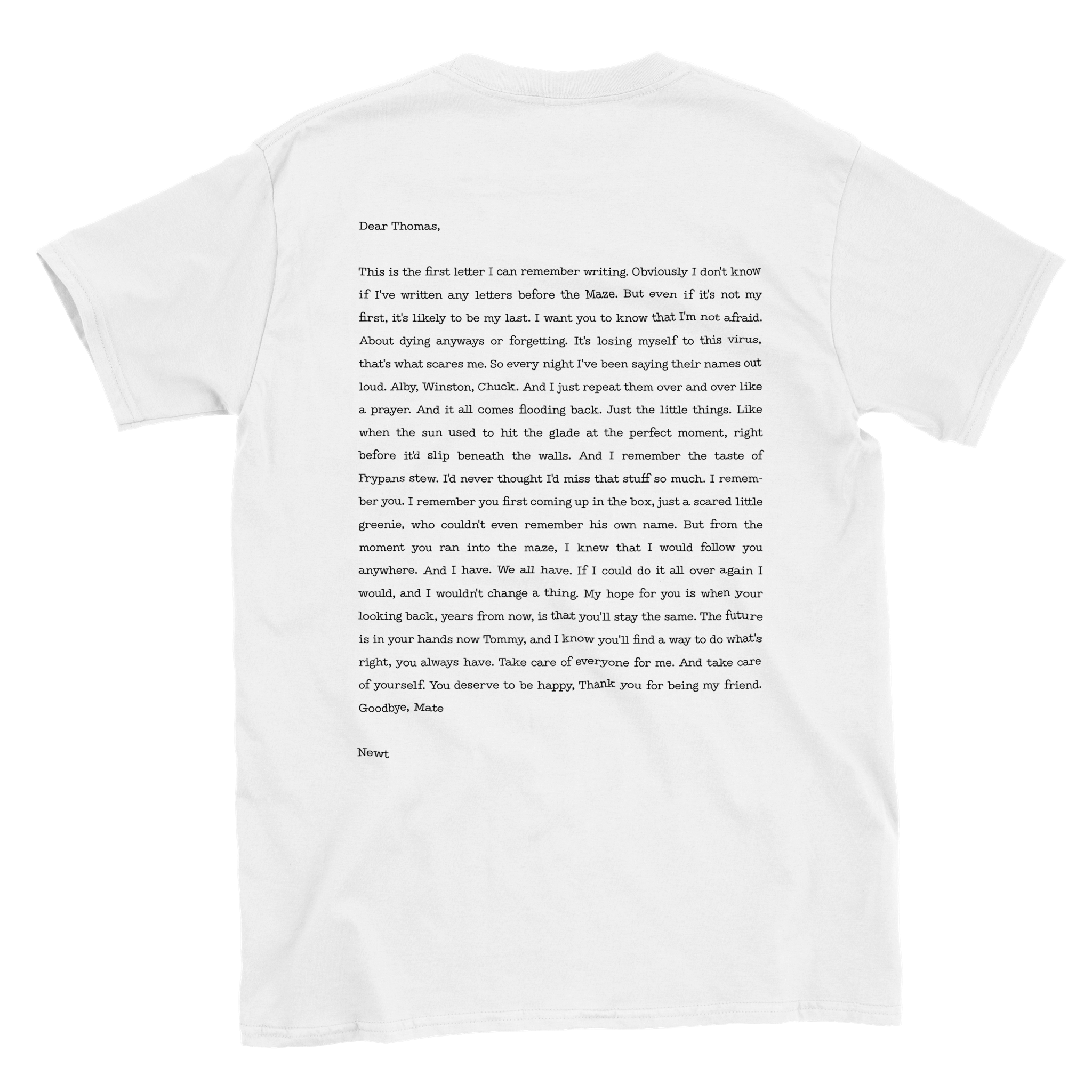 T-shirt Lettre de Newt