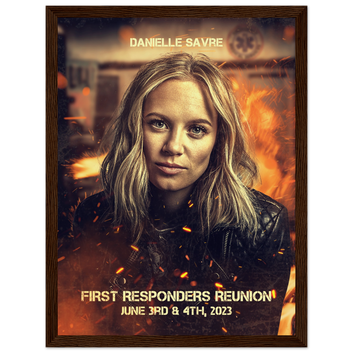 Poster premium en papier mat encadré en bois DANIELLE SAVRE