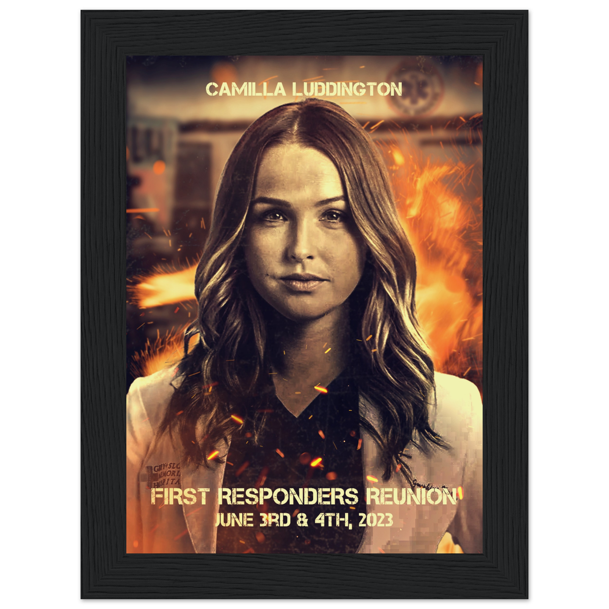 Poster premium en papier mat encadré en bois CAMILLA LUDDINGTON