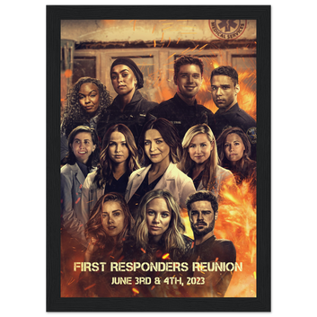 Poster premium en papier mat encadré en bois FRR