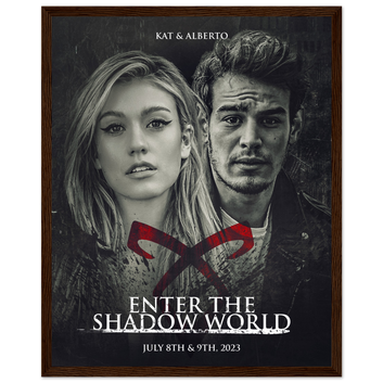 Poster premium en papier mat encadré en bois KAT & ALBERTO