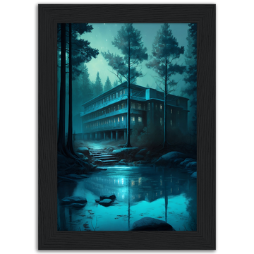 Poster premium en papier mat encadré en bois BEACON HILLS
