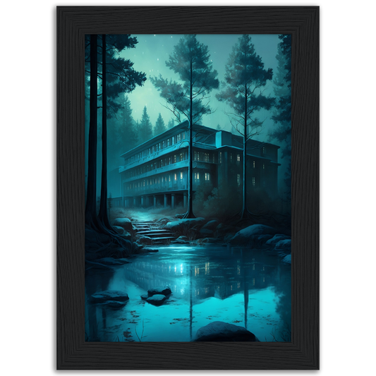 Poster premium en papier mat encadré en bois BEACON HILLS