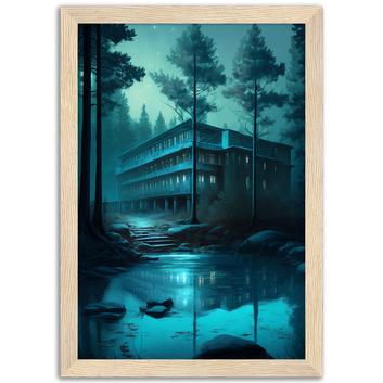 Poster premium en papier mat encadré en bois BEACON HILLS