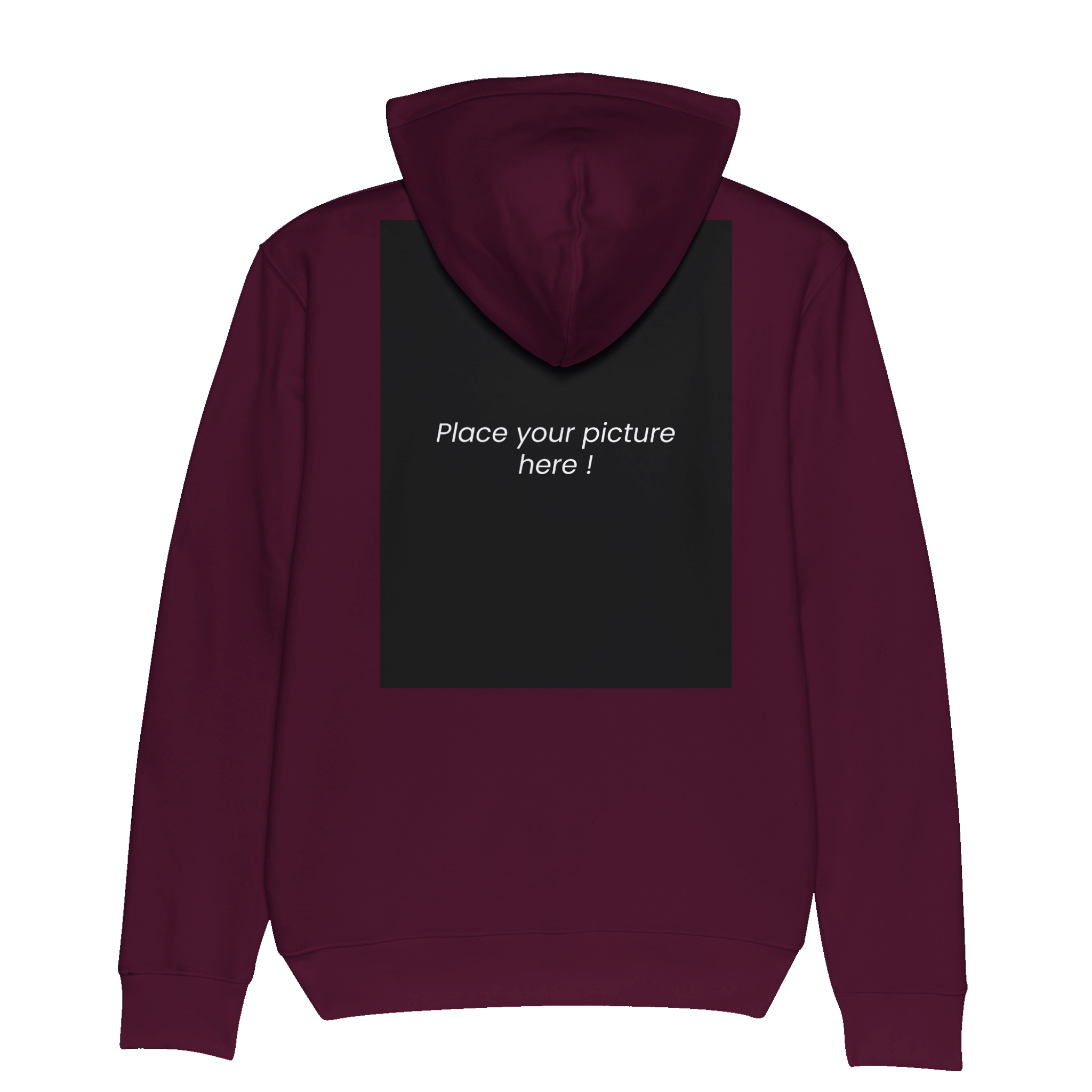 Sweat à capuche unisexe bio personnalisable - Derrière