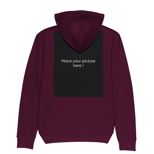 Sweat à capuche unisexe bio personnalisable - Derrière