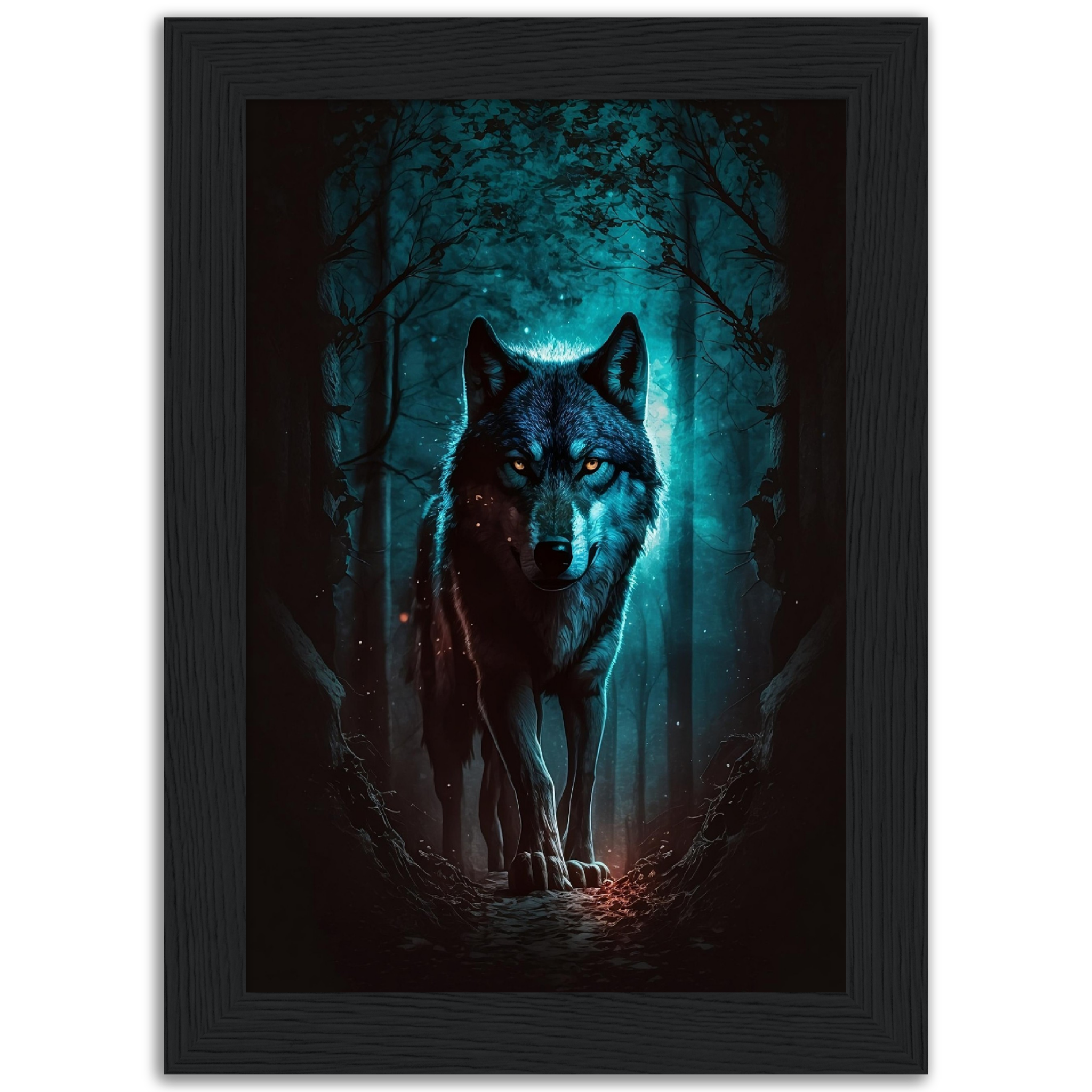 Poster premium en papier mat encadré en bois ALPHA n°2