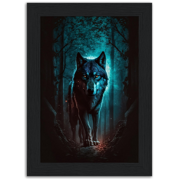 Poster premium en papier mat encadré en bois ALPHA n°2