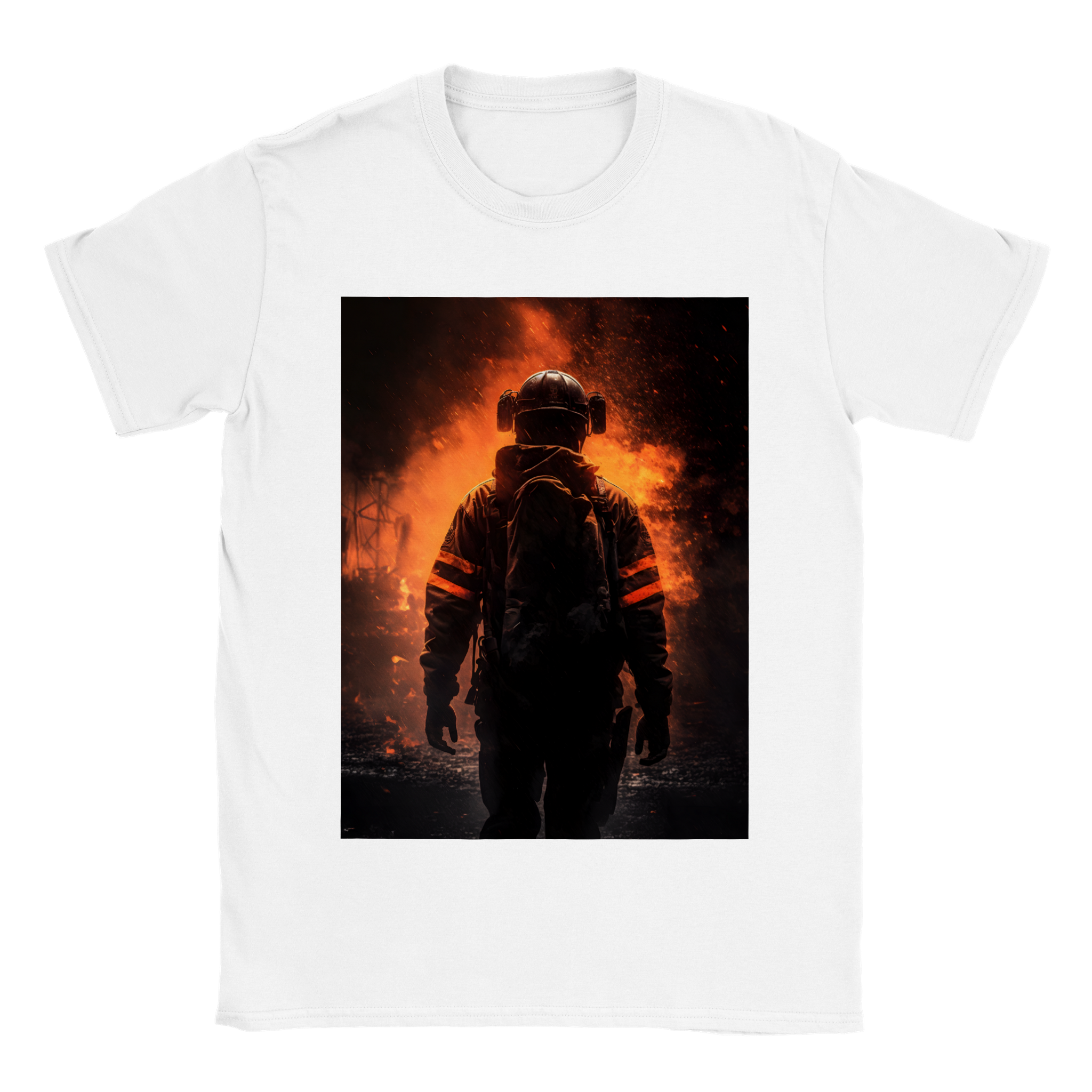 T-shirt unisexe "Firefighter in the flames"