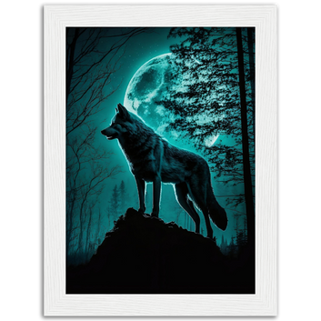 Poster premium en papier mat encadré en bois ALPHA n°1