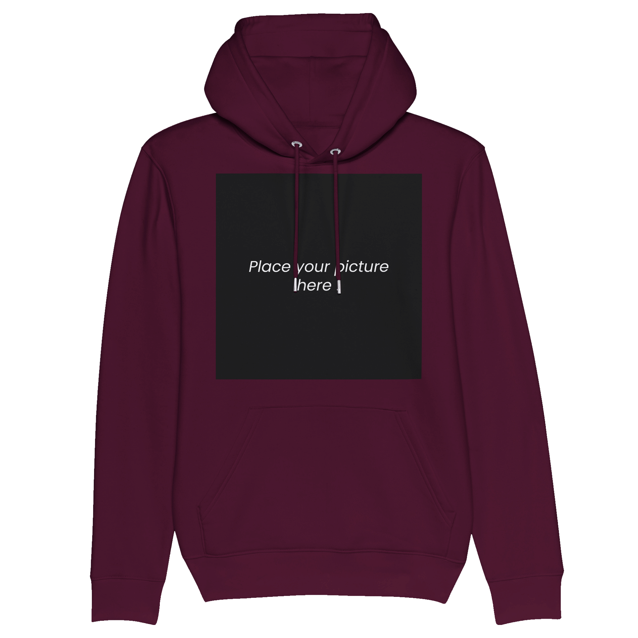 Sweat à capuche unisexe bio personnalisable - Devant