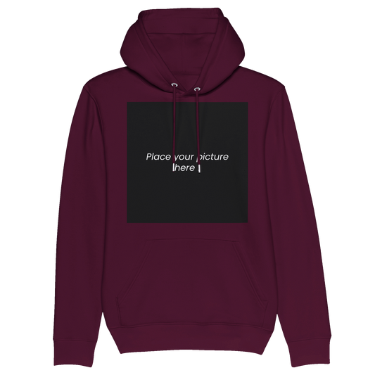 Sweat à capuche unisexe bio personnalisable - Devant