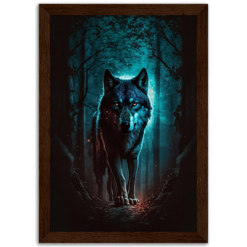 Poster premium en papier mat encadré en bois ALPHA n°2